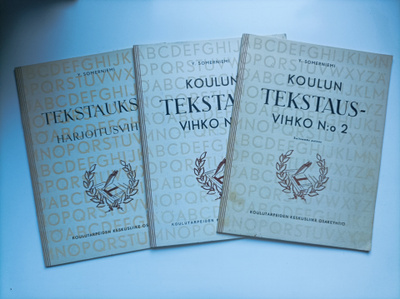 Somerniemi : Koulun tekstausvihko N:o 1 ja 2