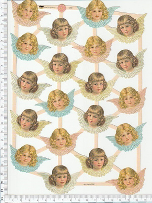 ~ EF 7398, pastellisävyiset siipienkelit-arkki ~