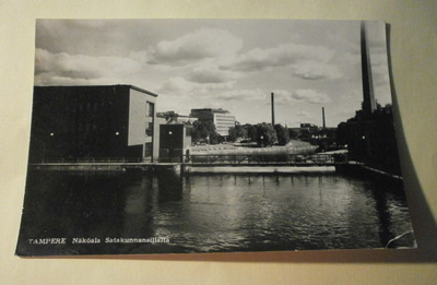 Tampere, näköala Satakunnansillalta, mv valokuvapk, p. 1970