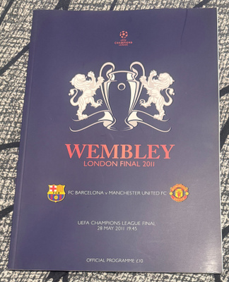 UEFA CHAMPIONS LEAGUE FINAL WMBLEY 2011 PROGRAMME