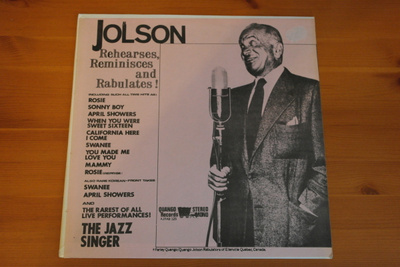 Al Jolson:Rehearses,Reminisces and Rabulates!-LP.