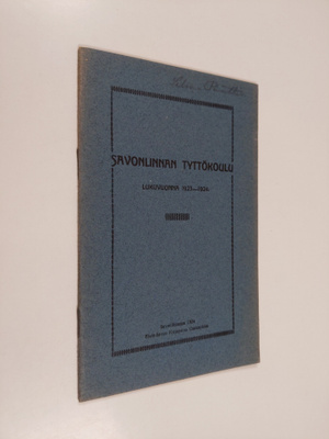 Savonlinnan tyttökoulu lukuvuonna 1923-1924
