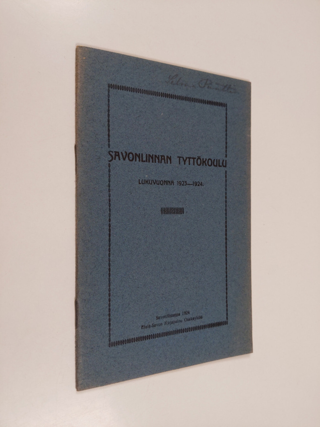 Savonlinnan tyttökoulu lukuvuonna 1923-1924