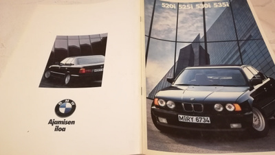 BMW 520i 525i 530i 535i M5 suomi esite 1988