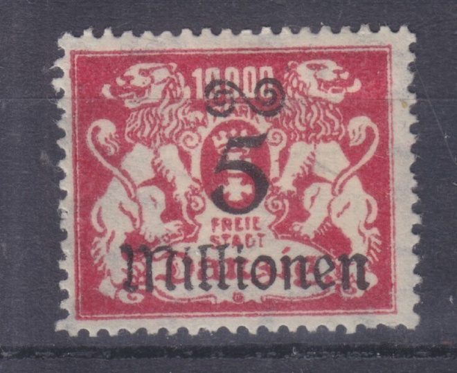 Saksa reich Danzig 1923 Mi 167 liimakkeellisena.