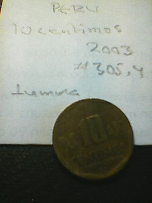 Peru 10 centimos 2003, km#305.4