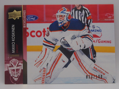 2021-22 Upper deck Exclusives Mikko Koskinen /100
