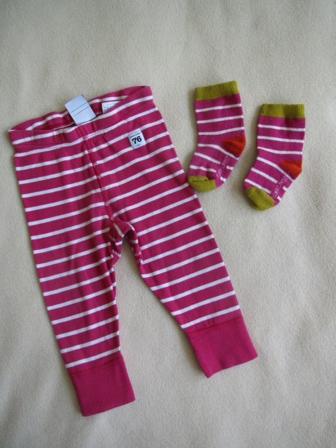 Po.P pitkikset/kalsarit + sukat, 68cm, klassikko, pinkki ECO
