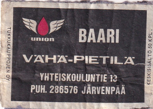 Järvenpää, Vähä - Pietilä Baari , Union,   ,  e59