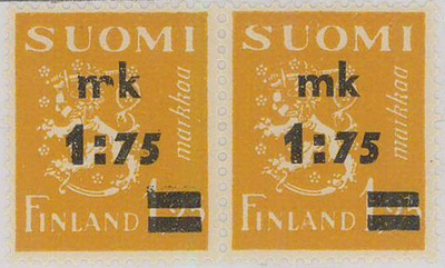 1940 1:75/1.25 keltainen pari - kv: m niinkuin n