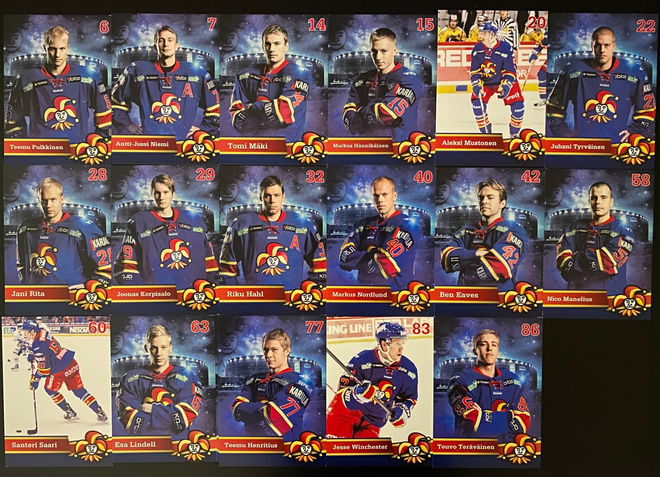 12-13 Jokerit Team Issue (17 erilaista)