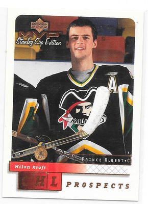 1999-00 UD MVP SC Edt. #197 Milan Kraft Prince Albert RC