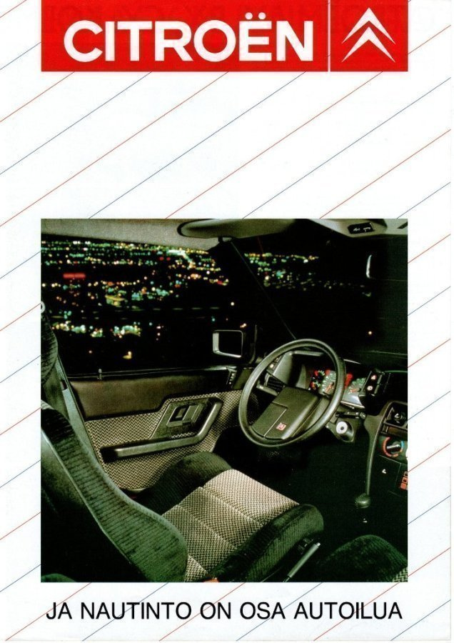 Citroen mallisto -esite, 1988