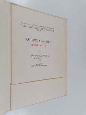 Carl von Linne : Päihdytysaineet (Inebrientia) : akateemi...