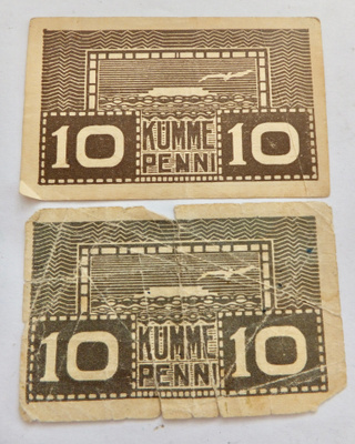 2 seteliä Viro Eesti 10 p 1919
