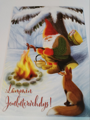 Joulu kortti, kulkematon.