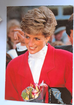Prinsessa Diana, kortti painettu 1993, lähetetty Englannista