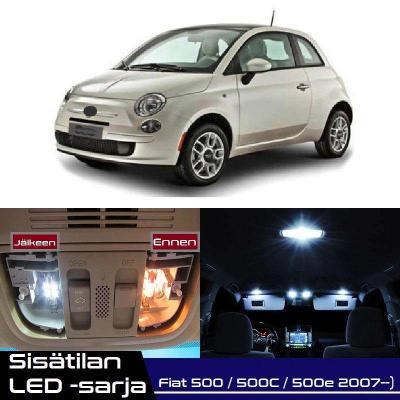 Fiat 500 Sisätilan LED-sarja 6-osainen