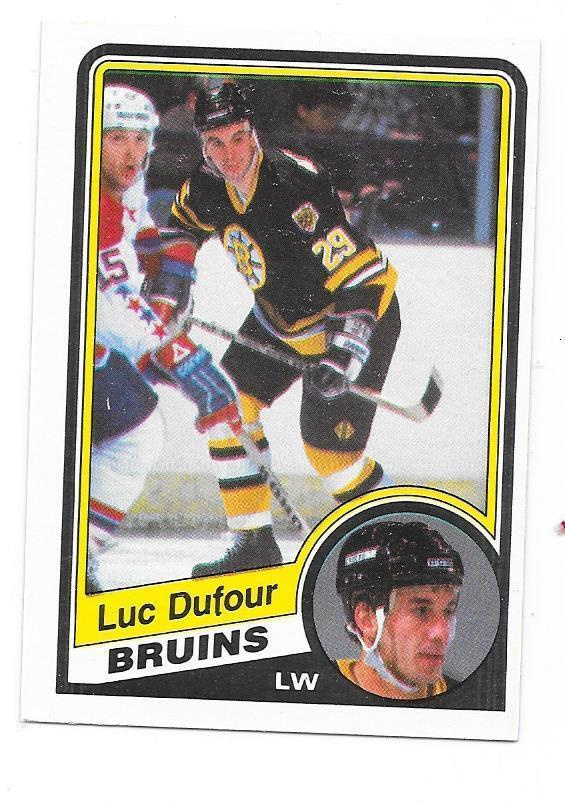 1984-85 OPC #3 Luc Dufour Boston Bruins