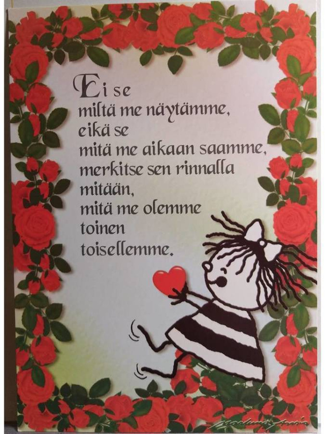 kortti ** Ansio Marleena Oivallus - erilaisia tekstikortteja