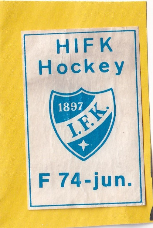 Helsinki, HIFK Hockey F 74 - jun.   6/11