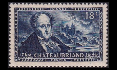 Ranska 827 ** Francois René Chateaubriand (1948)