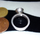 Alppikulta Oy Desing Hopea sormus punainen kivi - pikkukuva 2
