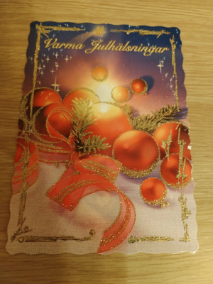 Joulu kortti,Ruotsin kielinen,kulkematon.