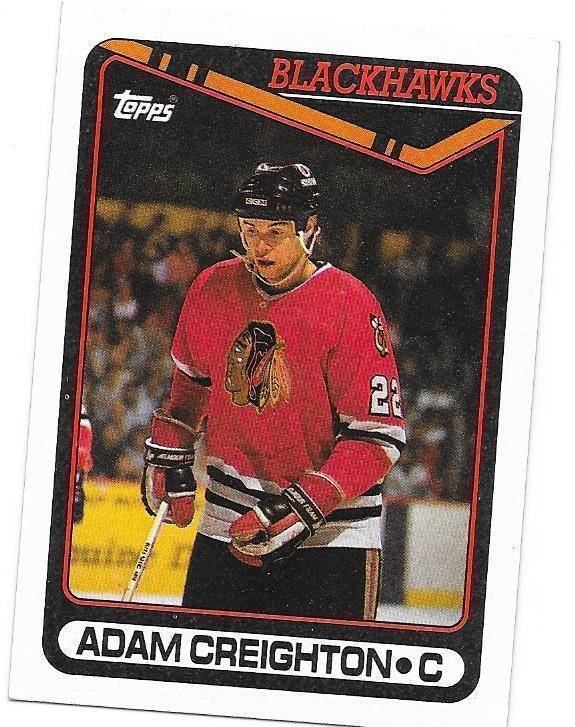 1990-91 Topps #83 Adam Creighton Chicago Blackhawks