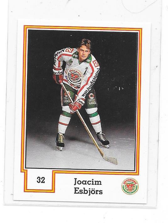 SHL tarra #32 Joacim Esbjörn Frölunda ex Ässät