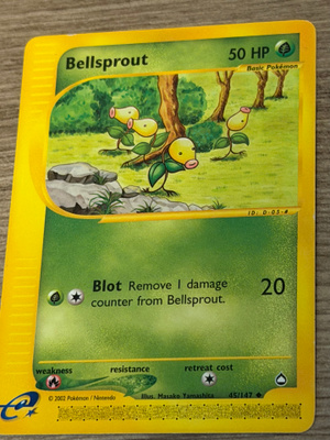 Pokemon Bellsprout 45/147 Aquapolis Vintage e-Reader
