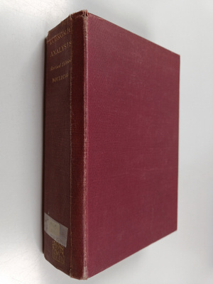 Kenneth E. Boulding : Economic analysis