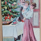 Pieni perhe viettää joulua, pöytäkuusi, lahjoja, p. 1907 - pikkukuva 1