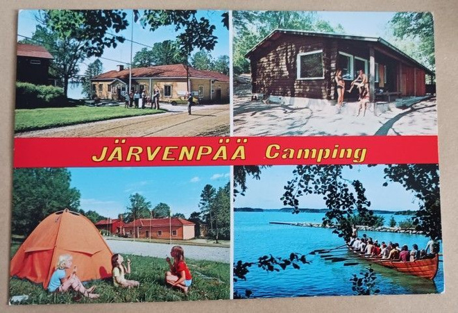 Järvenpää Camping, nelikuvakortti, ei p.