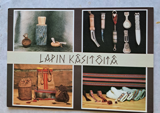 Lapin käsitöitä, 4 kuvaa, kulkematon kortti