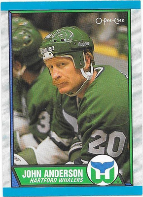 1989-90 OPC #124 John Anderson Hartford Whalers