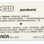 Purkkakuva Panda Pesäpallo n:o 29 SIMO JOENSUU - pikkukuva 2