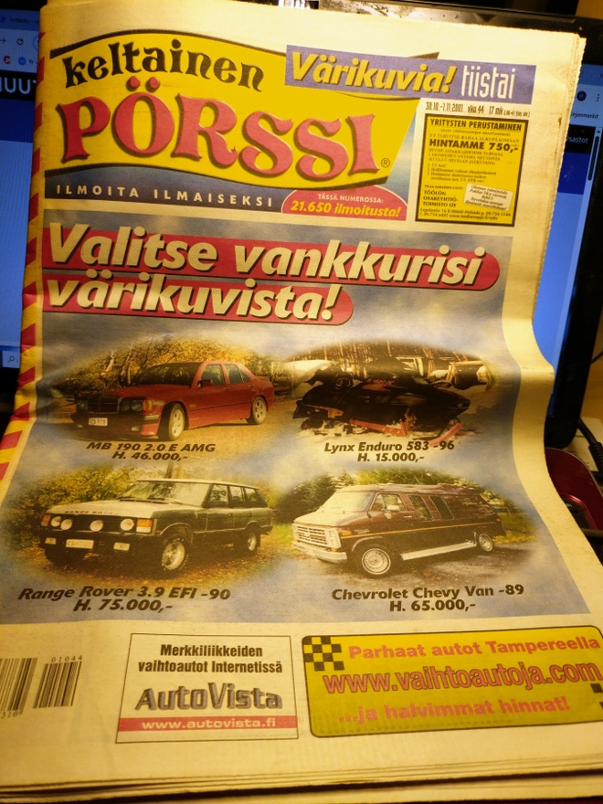 Keltainen PÖRSSI lehti 44 / 2001