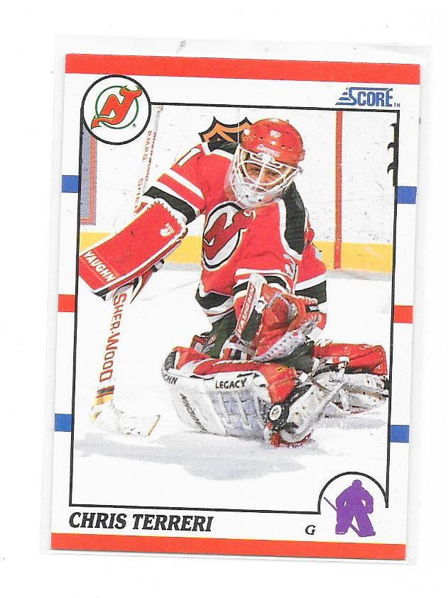 1990-91 Score #239 Chris Terreri New Jersey Devils  MV RC