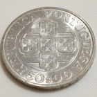 Portugali 50 Escudos 1971, Portugalin pankki, Hopeakolikko - pikkukuva 3