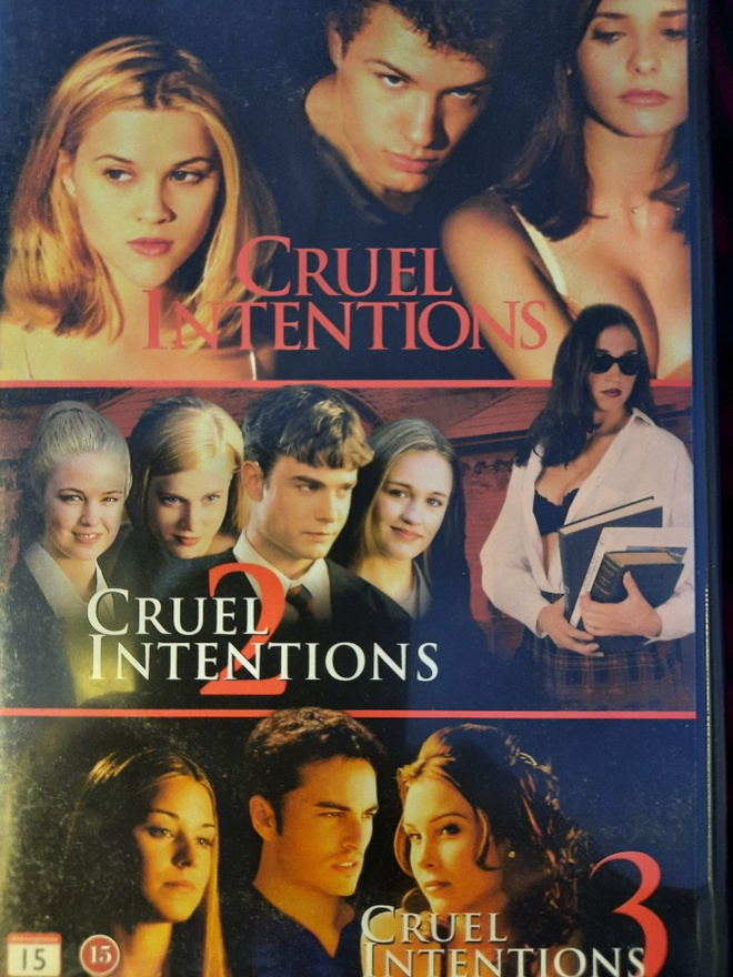JULMIA AIKEITA TRILOGIA,  CRUEL INTENTIONS 1 - 3 DVD-BOKSI