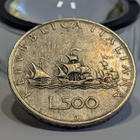 Italia - 500lira 1959 (hopeaa) - pikkukuva 5