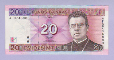 Liettua 20 Litu v.2001 P-66