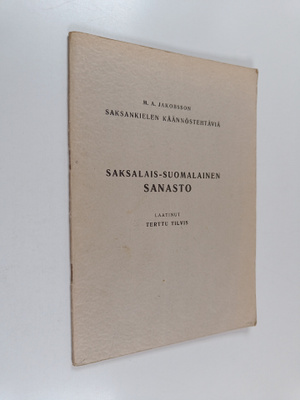 Terttu Tilvis : Saksalais-suomalainen sanasto