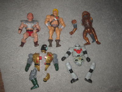 Galaxy Fighters/Anobe - Motu knock-off figuuri + He-Man yms.