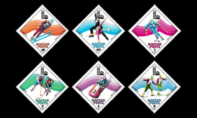 Unkari 3390-5 ** Talviolympialaiset Lake Placid (1979)