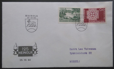 Erik.leima - HEINOLA 125 vuotta, 25.10.1964, kulkenut