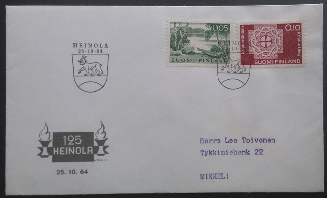 Erik.leima - HEINOLA 125 vuotta, 25.10.1964, kulkenut