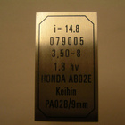 honda monkey tyyppikilpi 079005 - pikkukuva 1