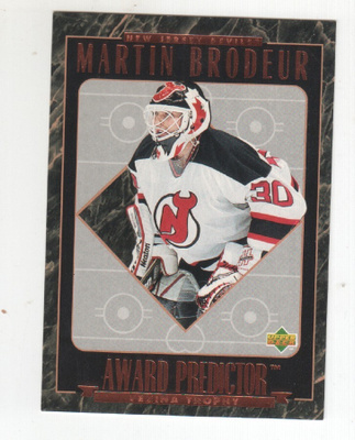 95-96 UD Award predictor Martin Brodeur